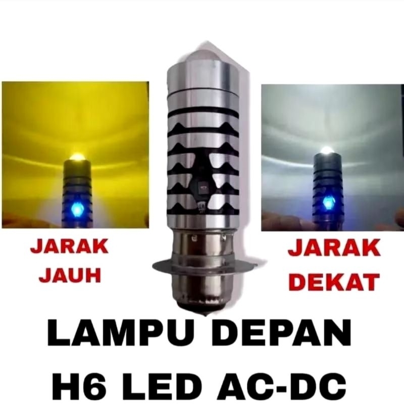 KLSUS Sepasang 2 Pcs Lampu LED Laser H6 + Senja PNP Motor Vario 110 125 Techno JupiterZ Supra x 125