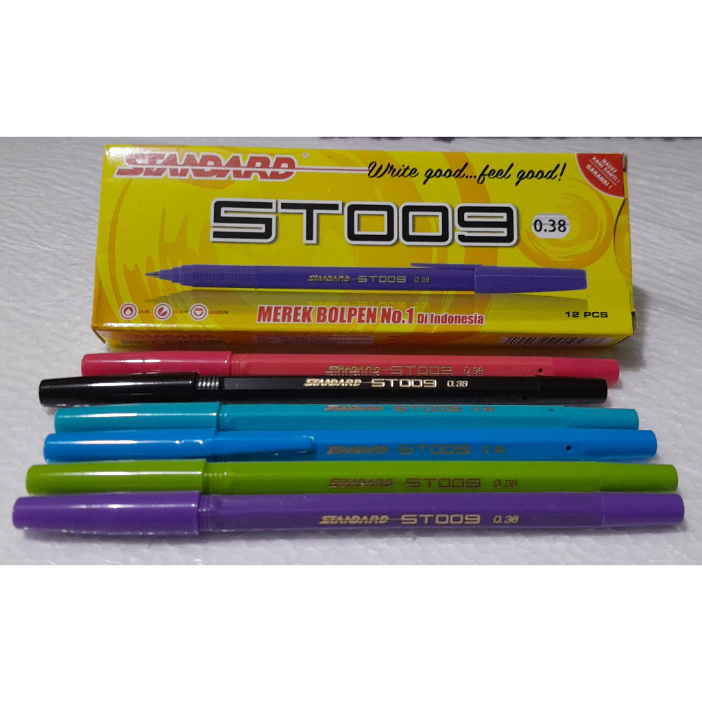 

Pena Pulpen ST009 0.38 By Standard (isi 12)