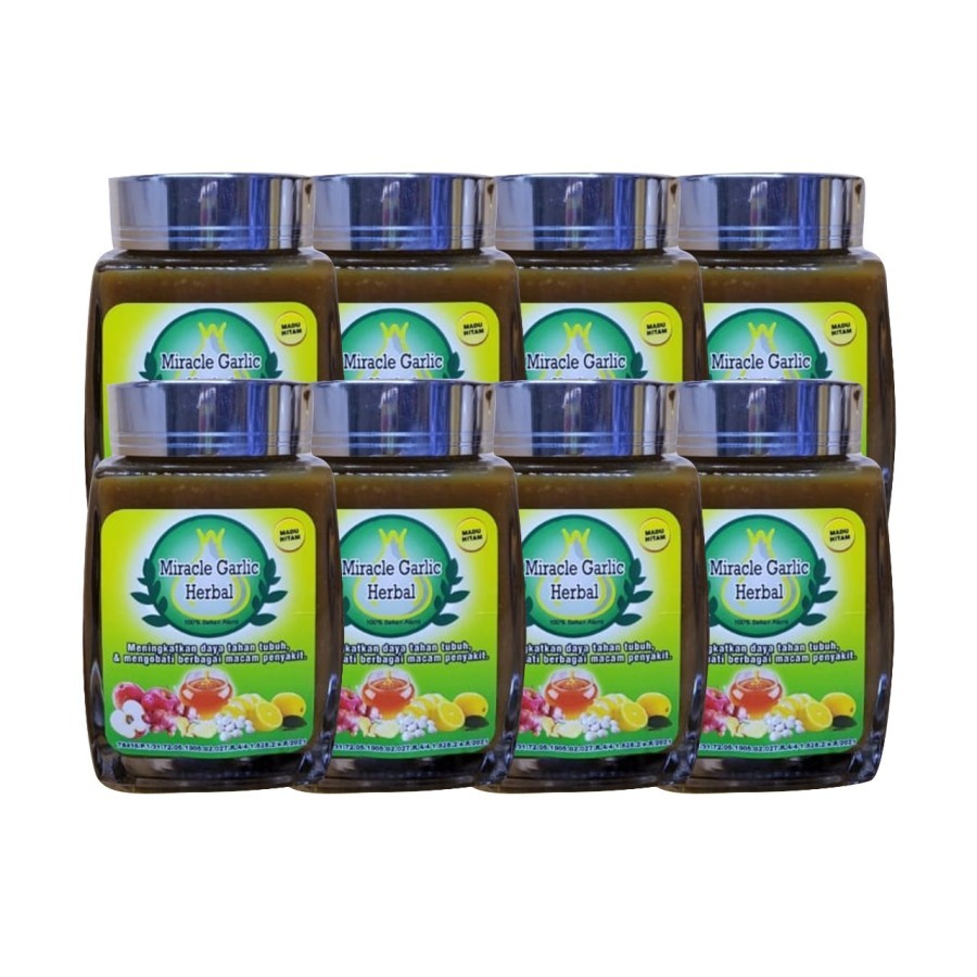 8 Botol Miracle garlic herbal madu murni / Miracle herbal jantung