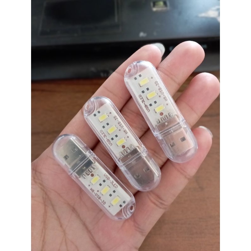 lampu Led USB Mini / LED usb 3 titik / Lampu usb 3 Led / Lampu Minii