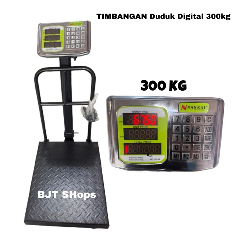 Timbangan Duduk Digital Kapasitas 300kg Elektrik Platform scale 300kg