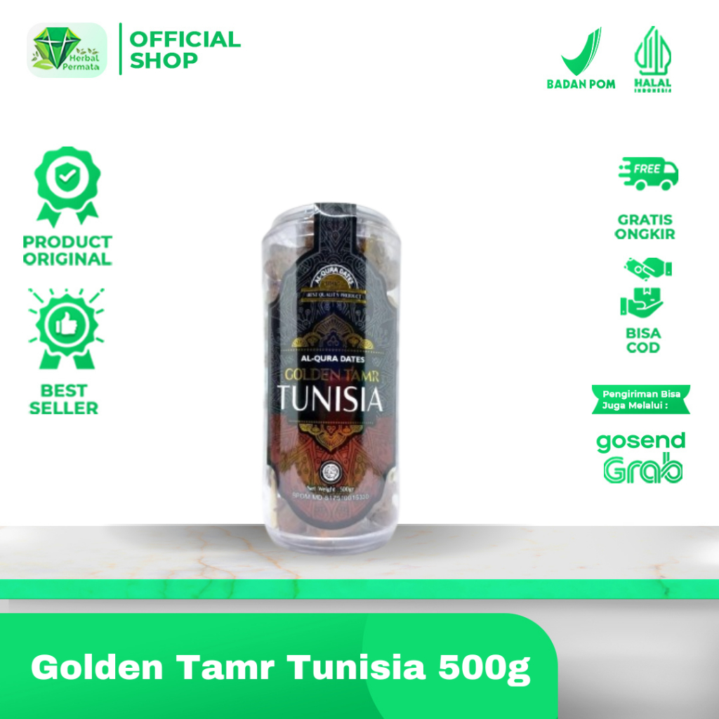 

Kurma Golden Tamr Tunisia 500gr - Kurma Tunisia Toples