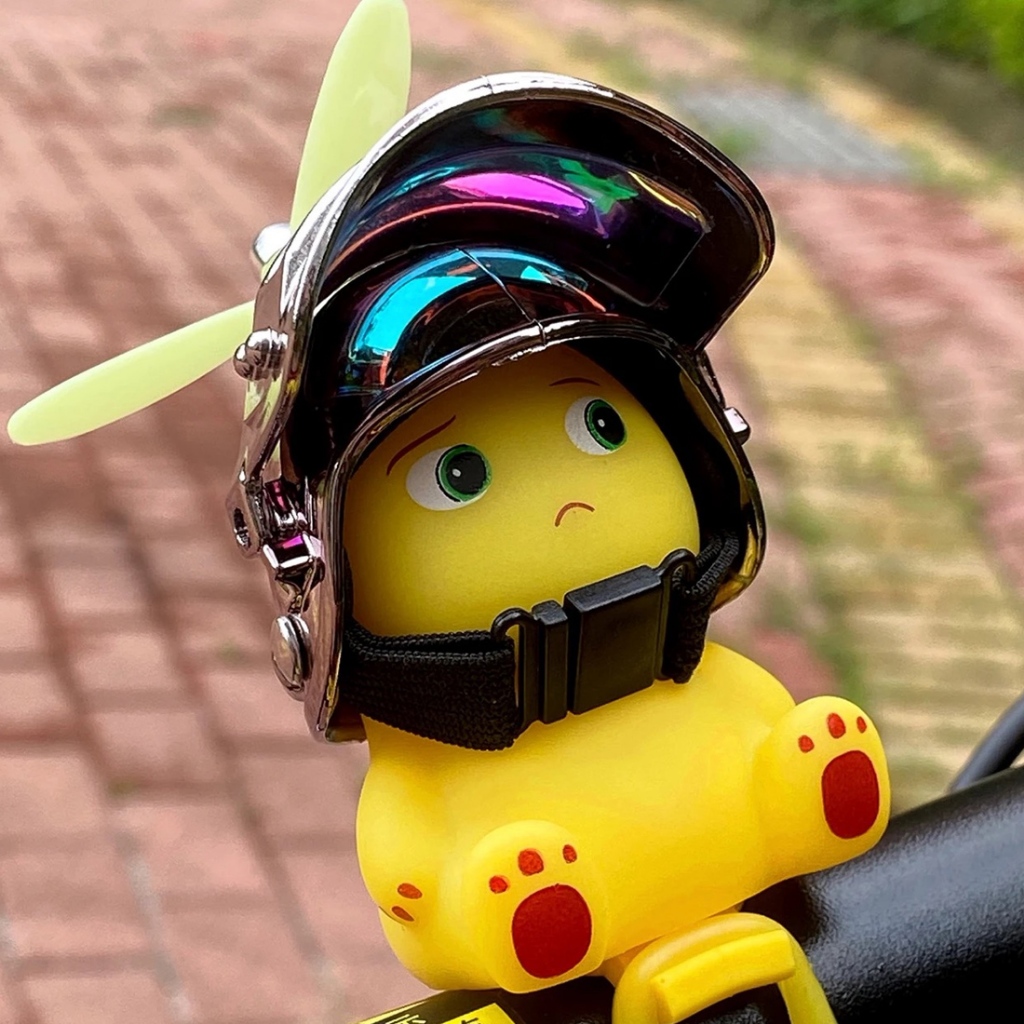 Nailong Helm Mainan di Stang Motor Nailong Helm Baling Baling Pajangan Motor Nailong Baling Baling