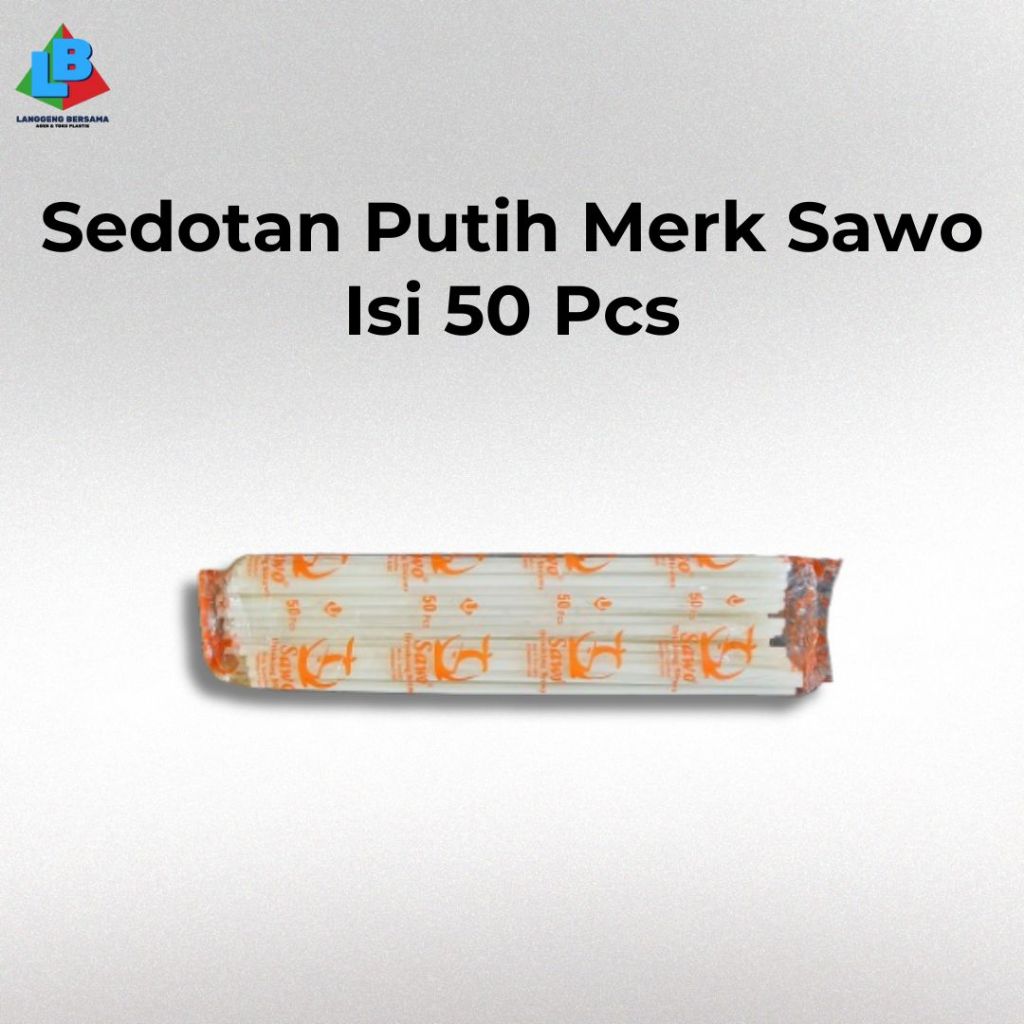 Sedotan Putih Sawo Higienis. isi 50Pcs Kemasan Ekonomis