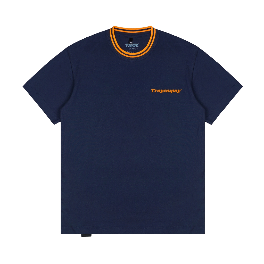 Troy Company Neck Strip Tshirt Navy C.O.R - Kaos Lengan Pendek Kaos Biru Navy KST 3036-2N2O