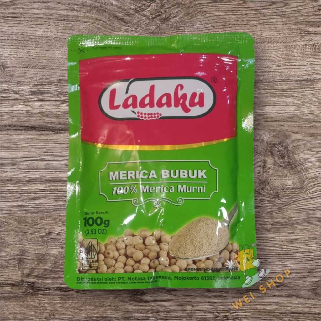

LADAKU MERICA BUBUK 100 GR / LADAKU LADA PUTIH BUBUK 100 GR BUNGKUS HIJAU