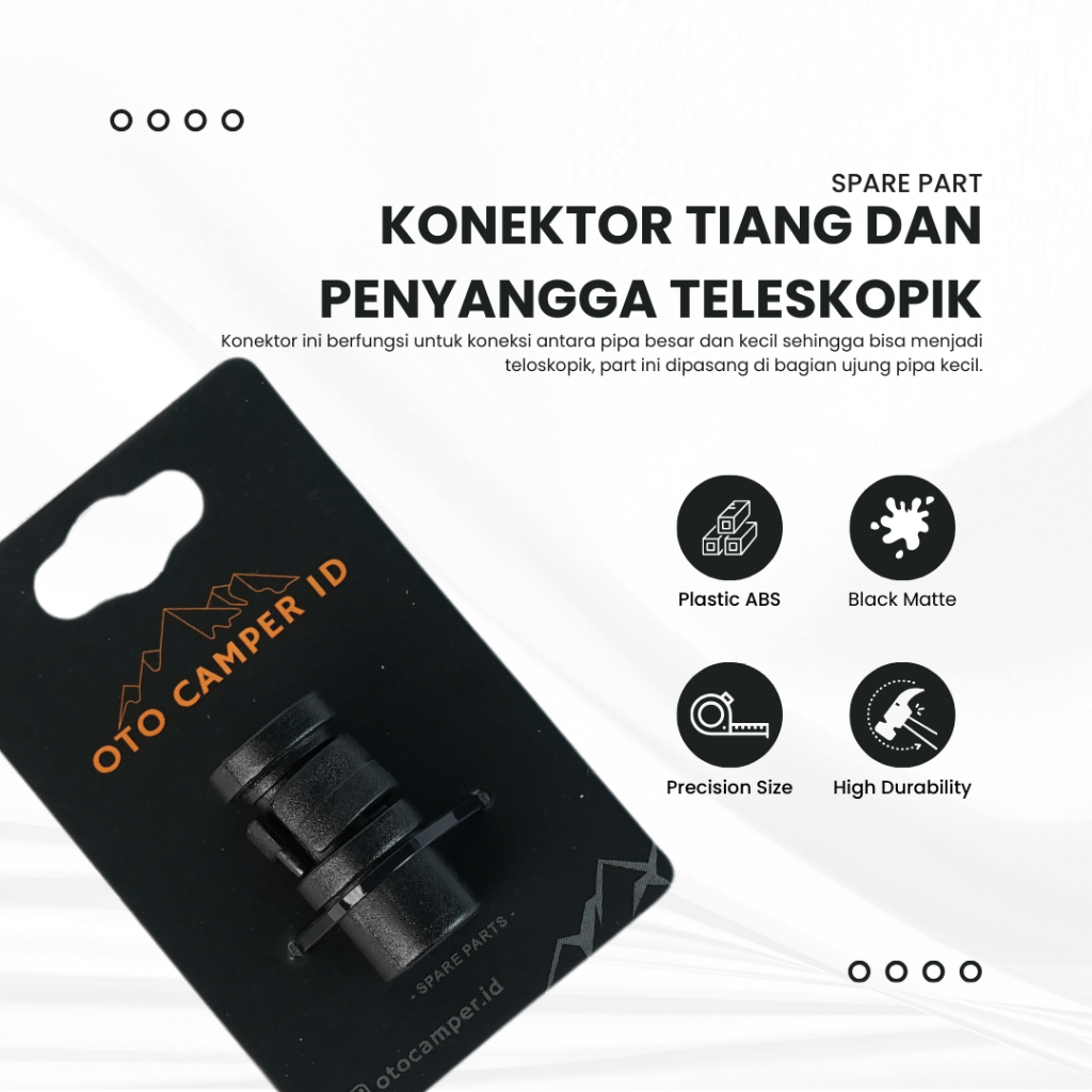 Konektor Teleskopik Tiang Tenda Side Awning OTO CAMPER ID Bagian Dalam