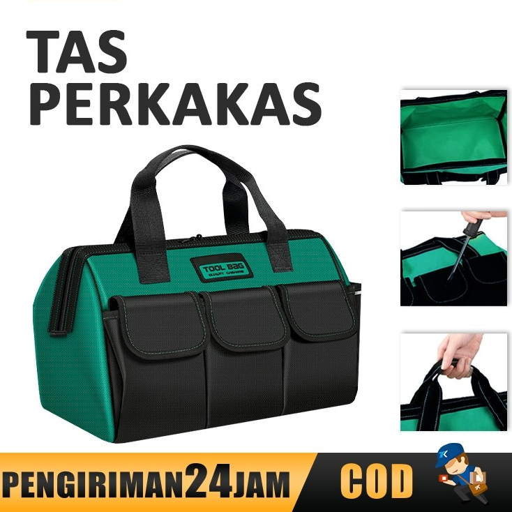IDEELAB Toolbag 13 inch Kain Oxford Tebal Tas Alat Perkakas Kuat Tas Perkakas Toolkit Tool Kit/Tas P