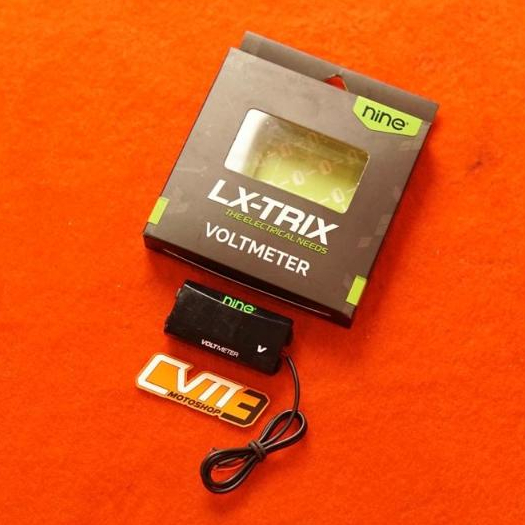Termurah Nine LX-TRIX Voltmeter Motor LED Merah