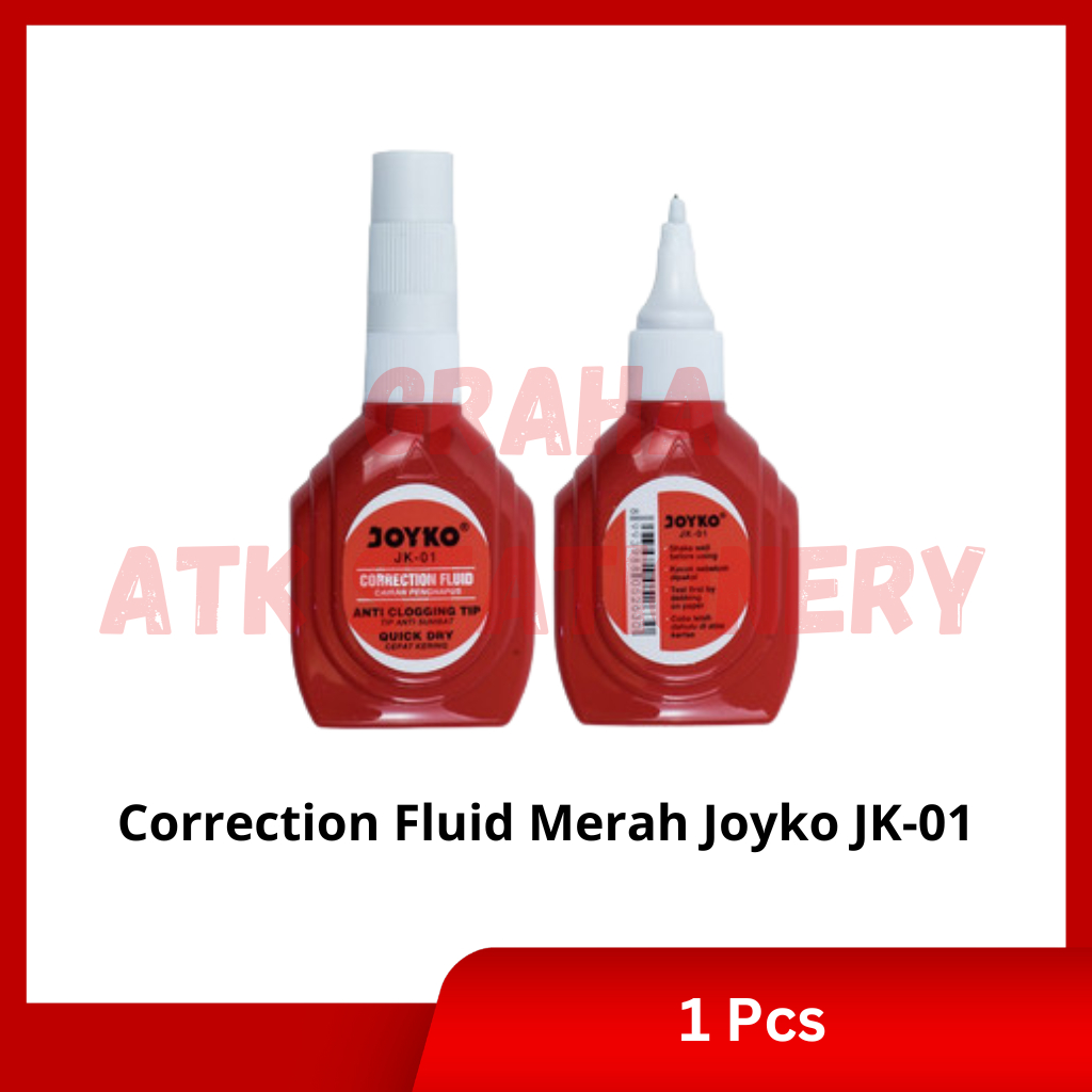 

[1 Pcs] Correction Fluid Joyko JK-01, JK-101A / Penghapus Tipex Cair Joyko JK-01, JK-101A