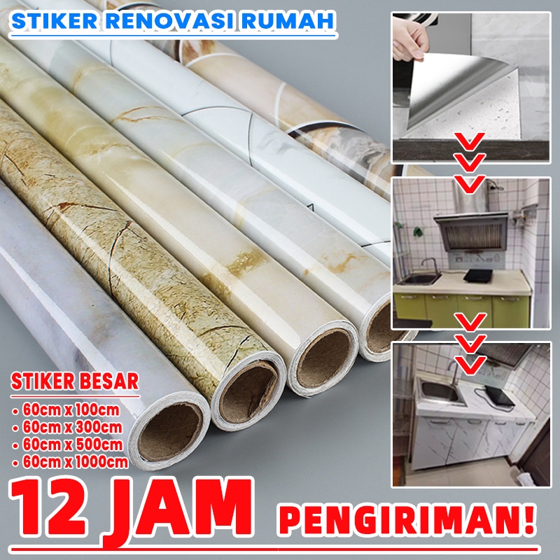 【Pengiriman cepat】wallpaper dapur marmer wallpaper dapur motif wallpaper lantai dapur