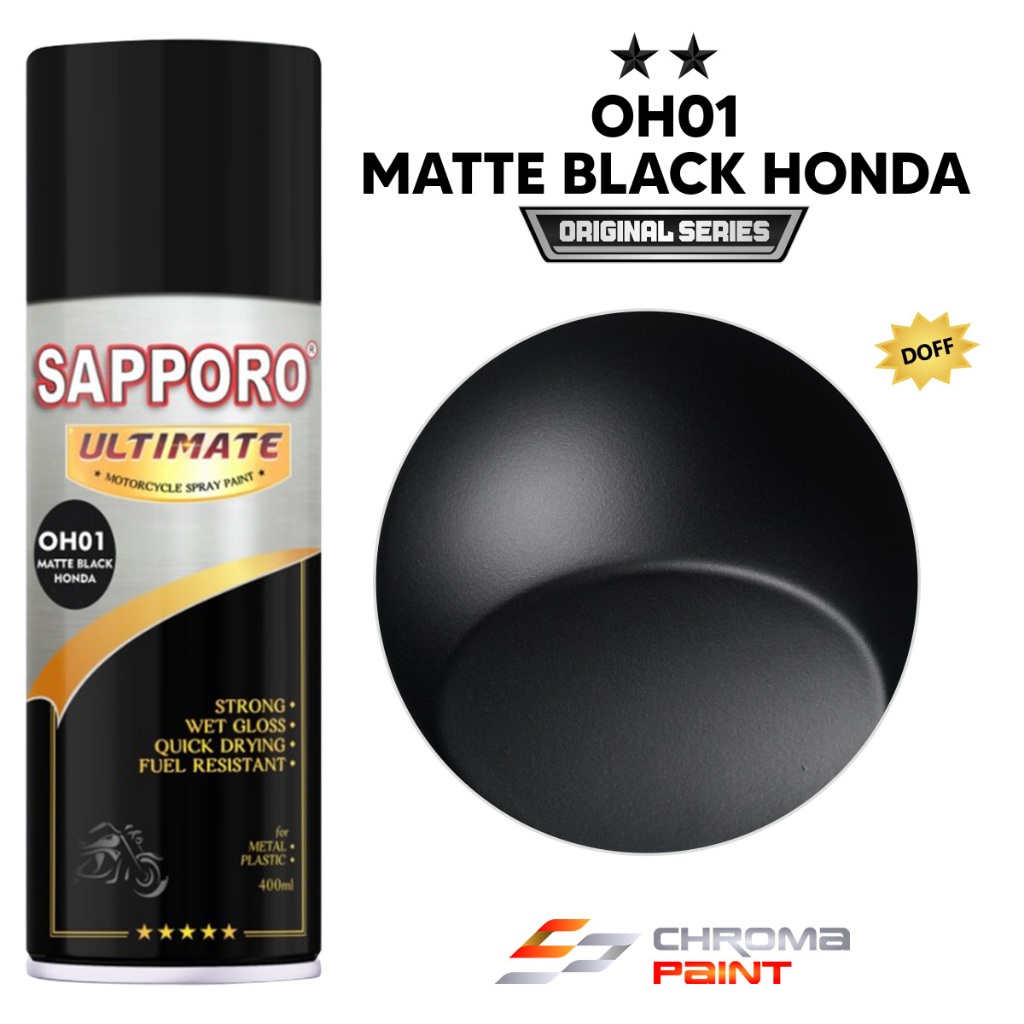 Sapporo Ultimate OH01 Matte Black Honda – Cat Semprot Hitam Doff Premium