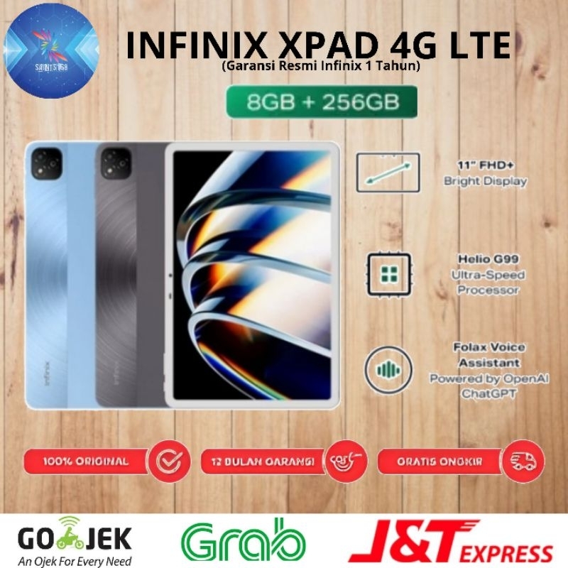 INFINIX XPAD 4G LTE RAM 8GB MEMORY 256GB 8/256GB 4/256GB GARANSI RESMI INFINIX 1 TAHUN - HELLIO G99 