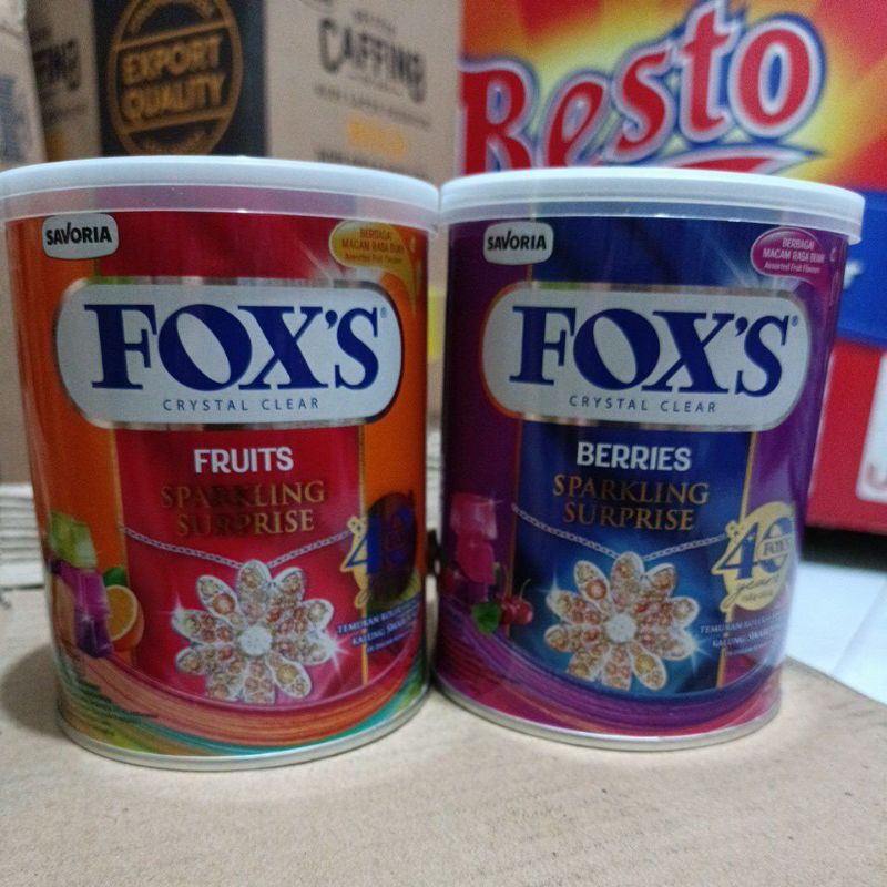 

Permen Fox's kaleng 170gr 1 karton isi 12kaleng bisa mix berries fruit