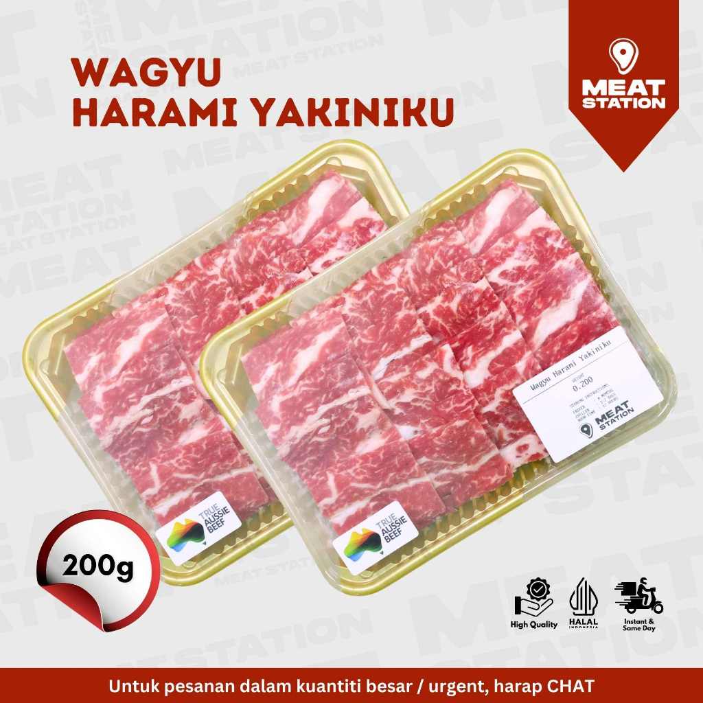 

Wagyu Harami Yakiniku Cut 200g / Beef Slice Cut/ Daging Sapi/ Shabu-shabu/ BBQ