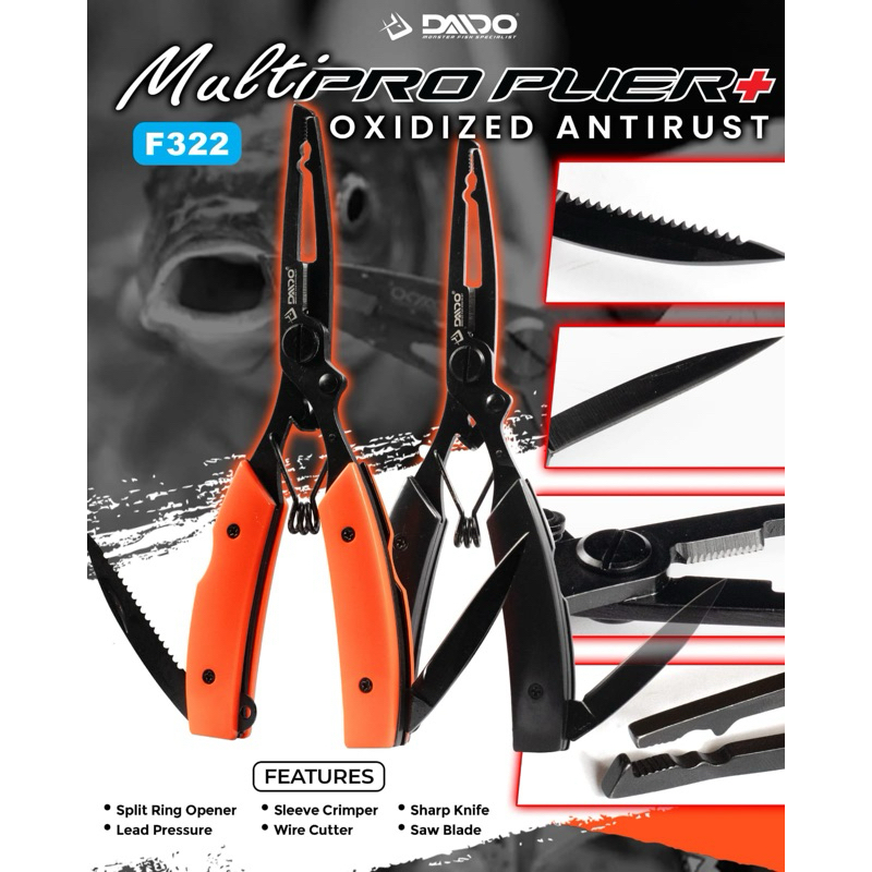 tang daido multi pro plier f 322 oxidezed anti rust