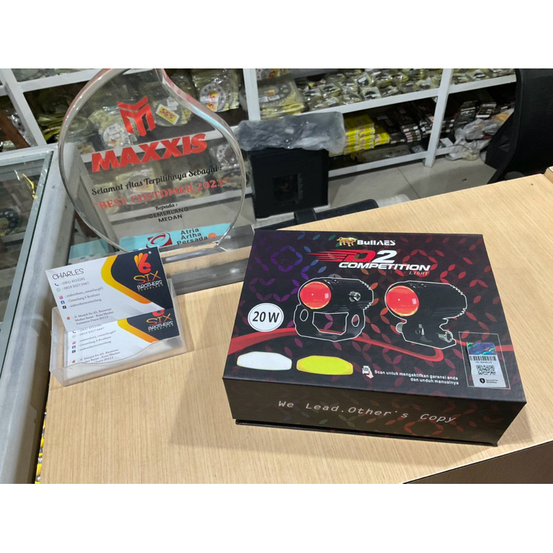 LAMPU SOROT BULLAES D2 COMPETITION 20 WATT PLUS DEVIL EYES  HIGH LO KUNING PUTIH LAMPU SOROT BULLAES