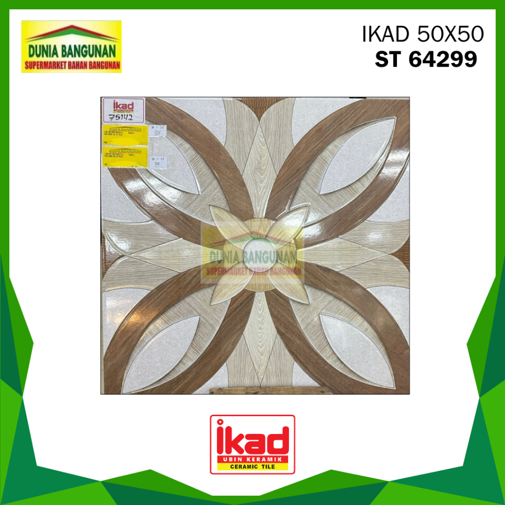 Keramik 50x50 Lantai IKAD 75142 Keramik Glossy / Keramik Lantai Teras/ Keramik Dinding / Keramik Lan