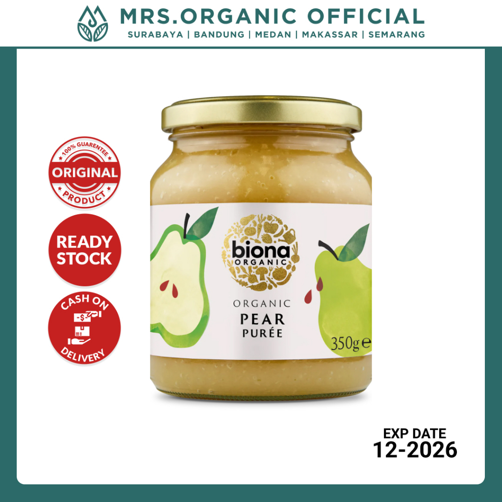 

Pure Buah Pir Organik Biona Organic Pear Puree 360 Gr