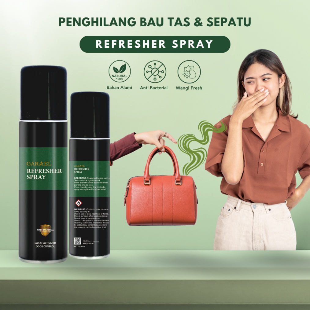 KODE S76G Garael Parfum Tas Sepatu Kulit Spray Refresher  Penghilang Bau Leather Care