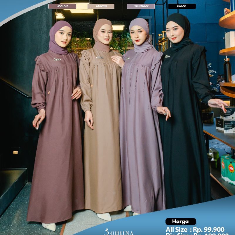 TEBUS MURAH ✓ HAFSHA GAMIS GHINA FASHION POLOS RAYON PREMIUM TERLARIS BISA COD ✔️