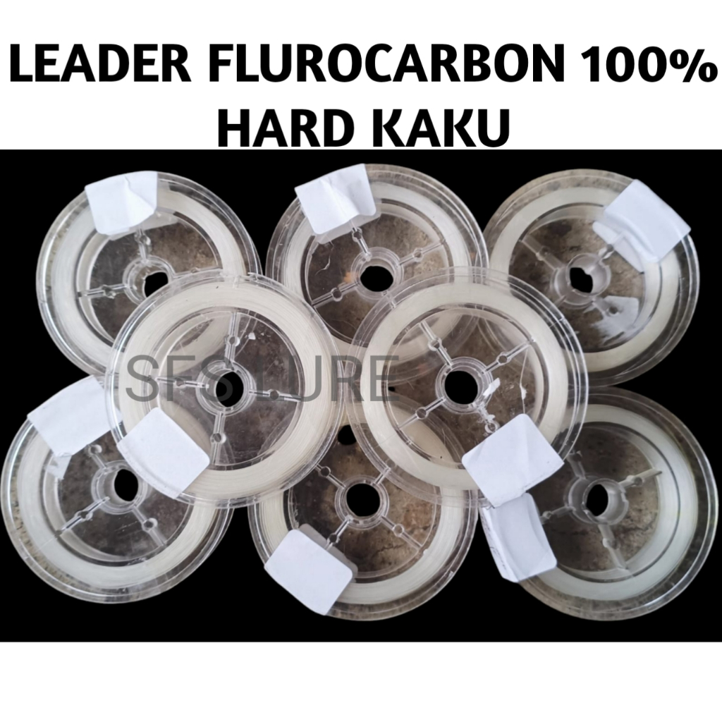 Leader flurocarbon 100% hard shock leader original flurocarbon anti keriting tanah gesekanoriginal c