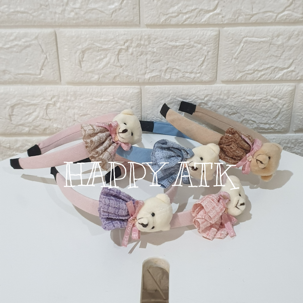 BANDO LOLI MOLI / BANDANA / HEADBAND / CAMPUR KARAKTER BONEKA BEAR BERUANG