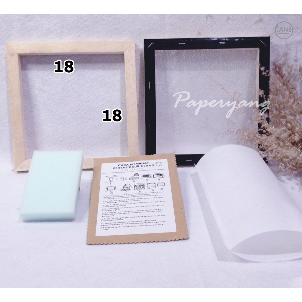 Cetakan Kertas Daur Ulang Kotak / Handmade paper Maker / Kertas Daur Ulang / Paperyang