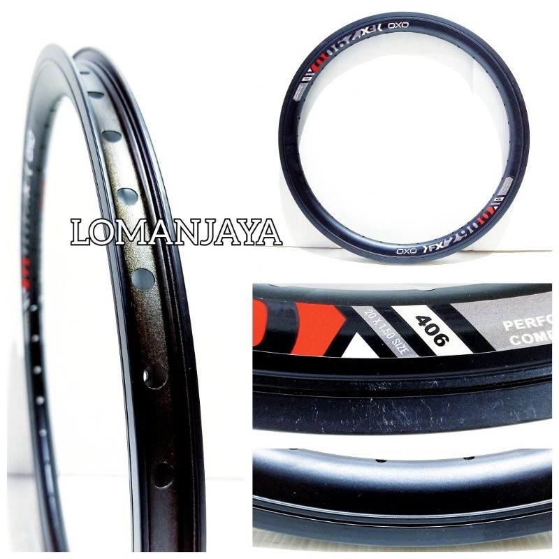 Velg Rims Bmx 20 Murni OXO Double Wall 3cm FX2900 36H Sepeda Bmx Lipat