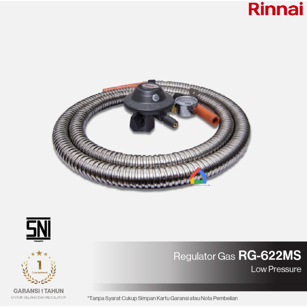 Rinnai Regulator RG 622 MS / Regulator + Selang Rinnai 622MS