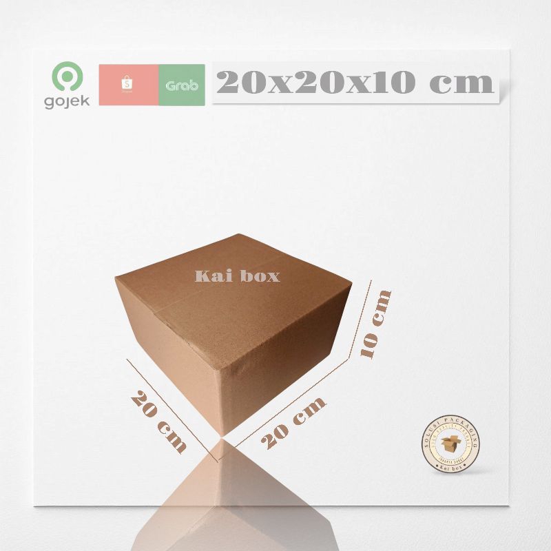 

kardus ukuran 20x20x10 cm box singel wall polos ST