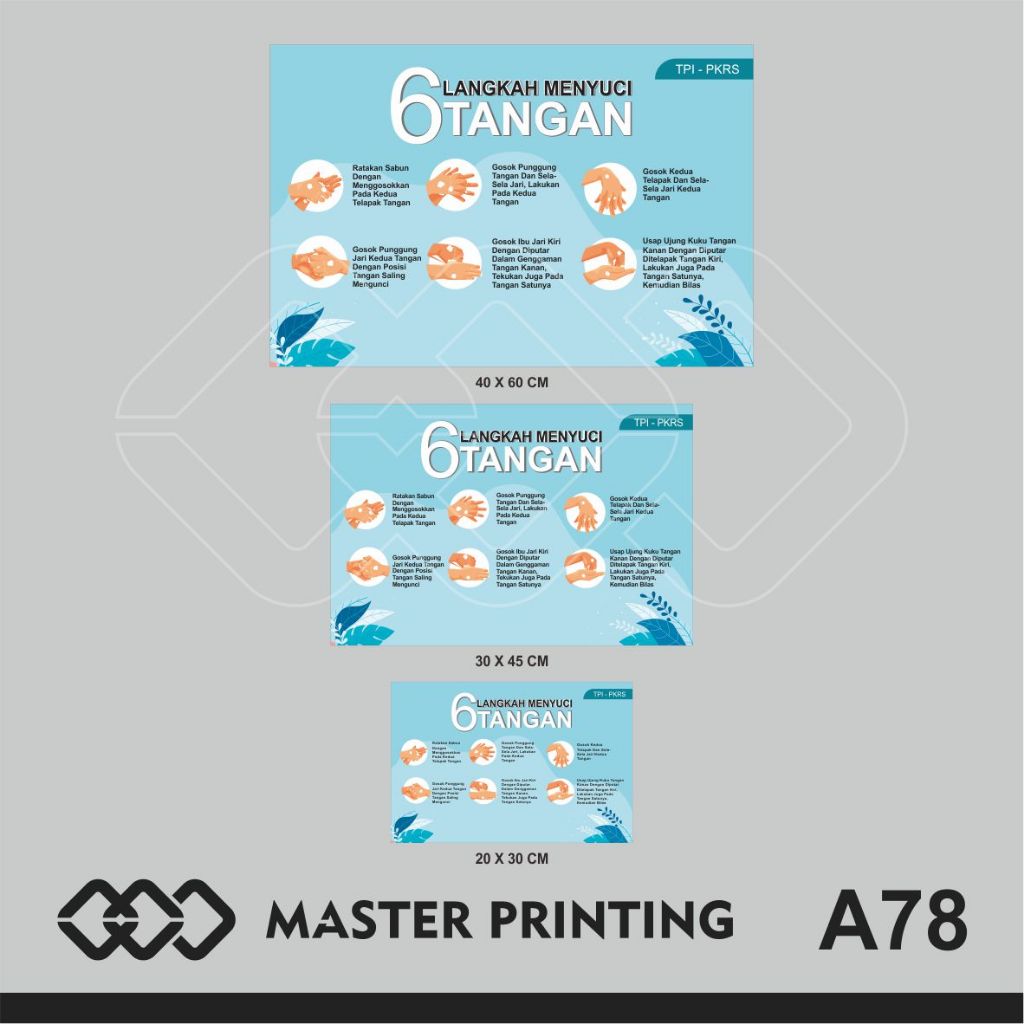

A78 - Acrylic Sign, Stiker Akrilik 6 Langkah Mencuci Tangan, Tahan Air, Termurah, dan Bisa Custom
