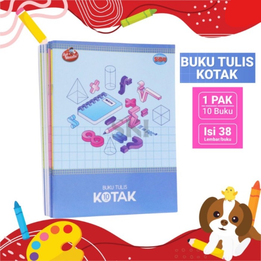 

SIDU Buku Matematika Kotak Kecil 5 mm / Tanggung 10 mm / Besar 14 mm Per Pak ( ISI 10 PCS )