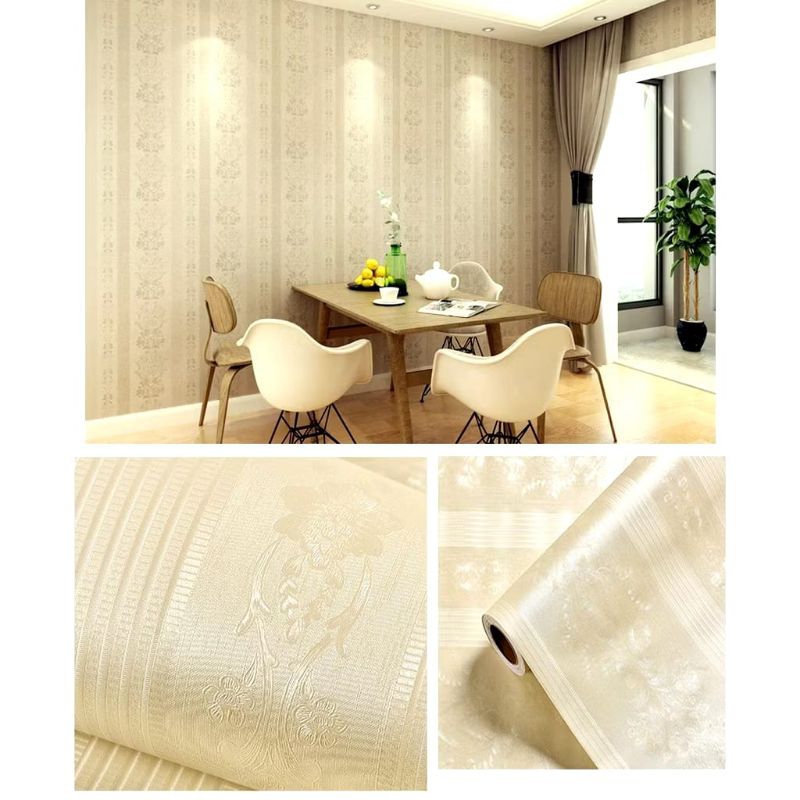 Wallpaper Dinding Motif Emboss Bunga Kuning Wallpaper Dinding Aesthetic Wallpaper Dinding Premium Wa