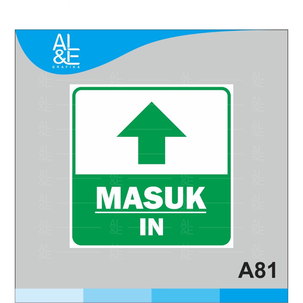 

A81 - Acrylic Sign, Stiker Akrilik Petunjuk Arah Masuk dan Keluar, In Out, Premium dan Tahan Air, Bisa Custom