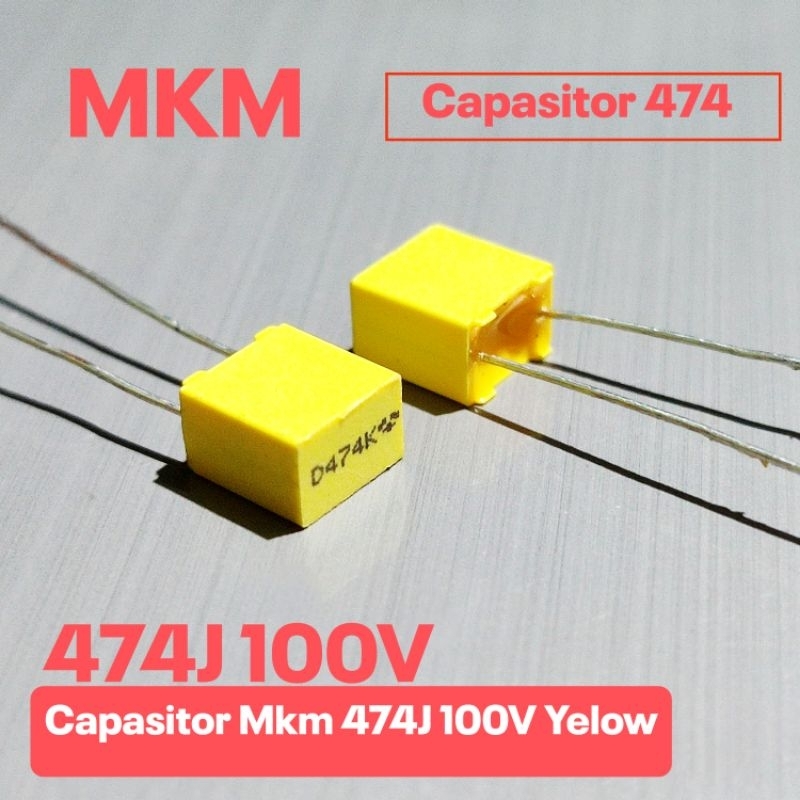 CAPASITOR MKM 474J 100V 474K 470NF 100VOLT YELOW
