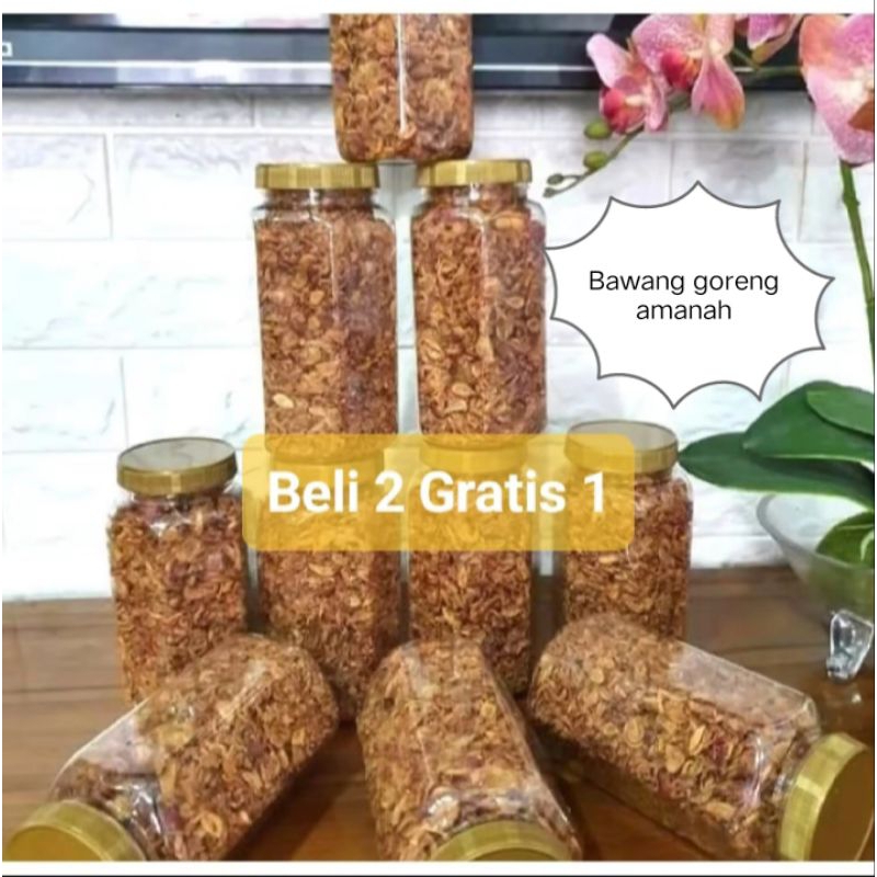 

Bawang Goreng Merah Asli Beli 2 Gratis 1 toples free facking