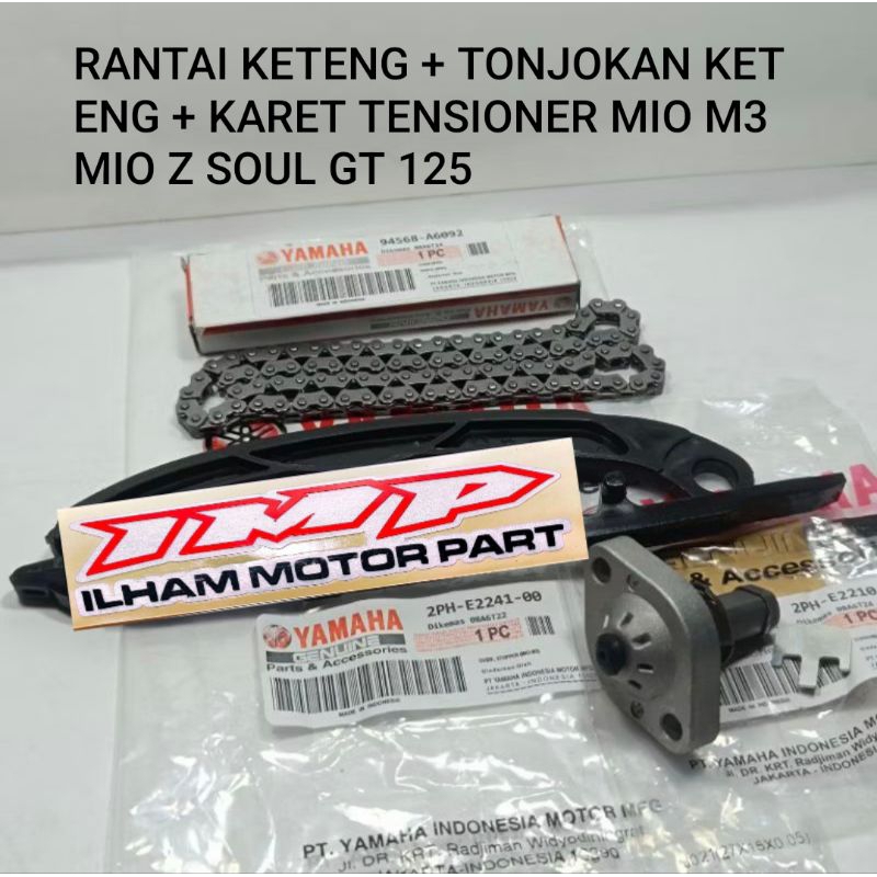 RANTAI KETENG + TONJOKAN KETENG + KARET TENSIONER MIO M3 MIO Z SOUL GT 125