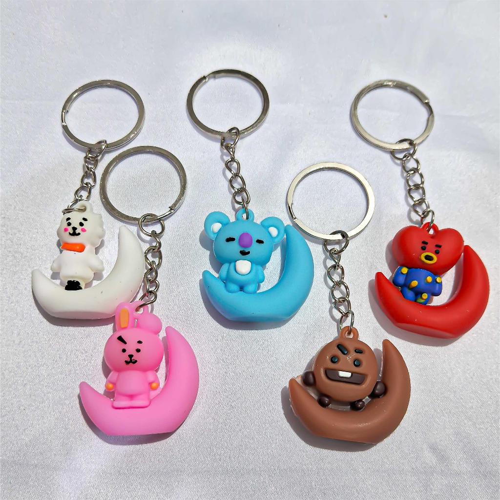 Gantungan Kunci BT21 Keychain Karakter Bulan Sabit KPOP Aksesoris Tas HP Lucu Premium