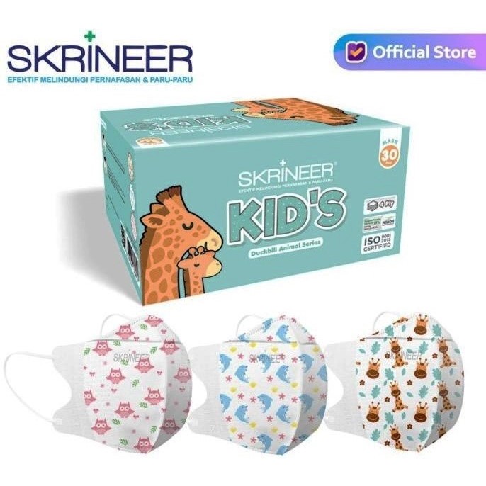 MASKER ANAK SKRINEER ISI 30 DUCKBILL KIDS
