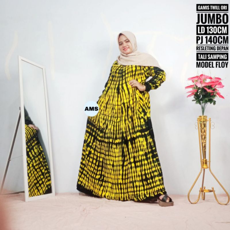 Gamis Twill Jumbo Ld 130 Ori Tebal Premium Daster Twil Batik Cap Tuwil Abstrak Pekalongan Katun Tuil