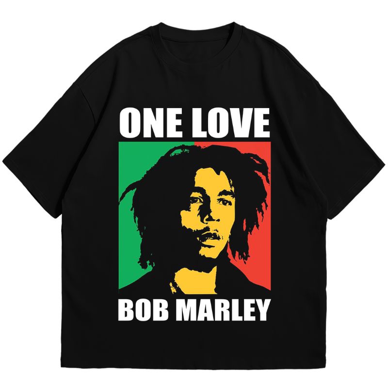 T-SHIRT BOB MARLEY ONE LOVE | KAOS BAJU VINTAGE BOB MARLEY | KAOS REGGEA