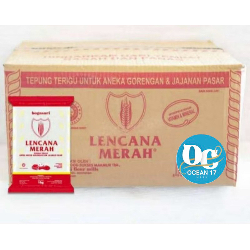 

tepung terigu lencana merah isi 12 pack