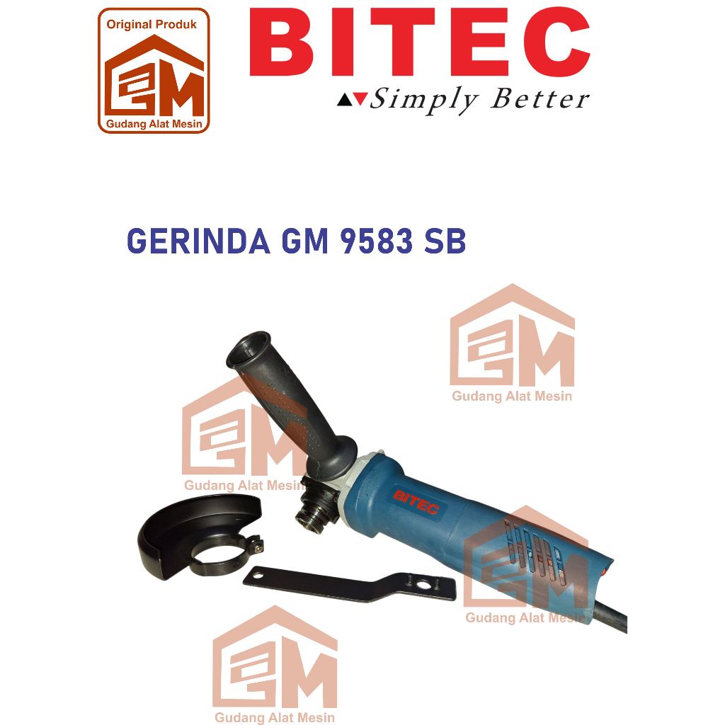 mesin gerinda tangan bitec gm 9583 sb, mesin gerinda potong bitec 4", mesin gerinda poles bitec 4", 