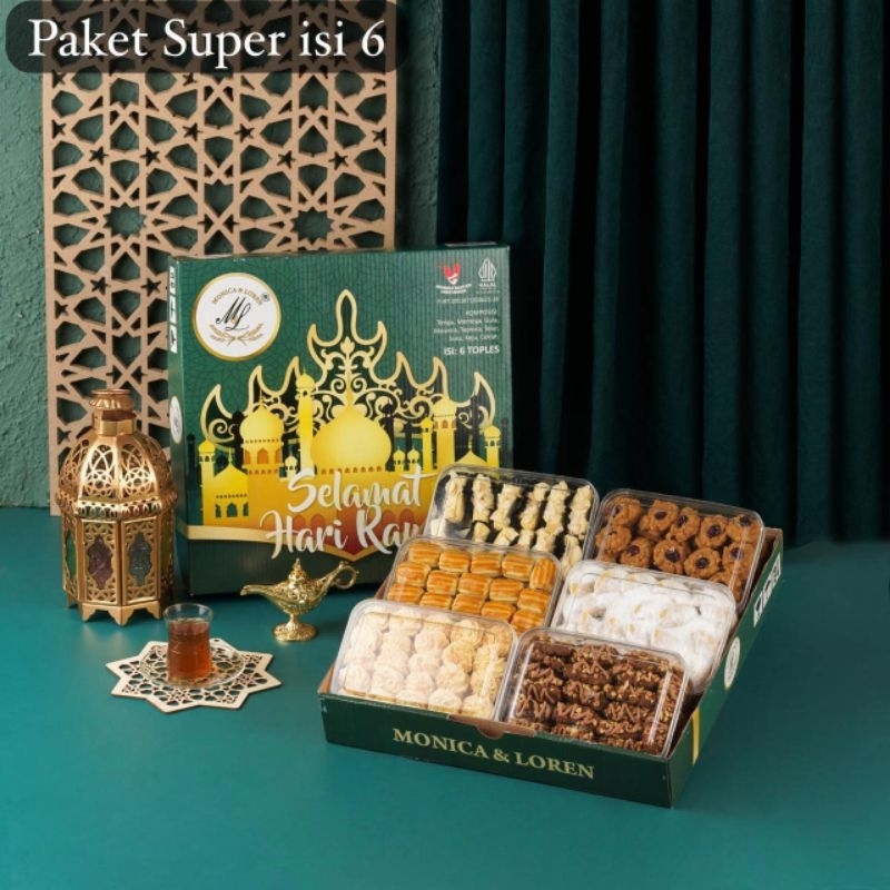

Kue Lebaran Idul Fitri Super Monica Loren isi 6 Kotak Mewah