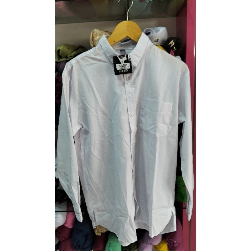 kemko Al hudzaifi Rabbani putih lengan panjang list tangan abu best seller Rabbani