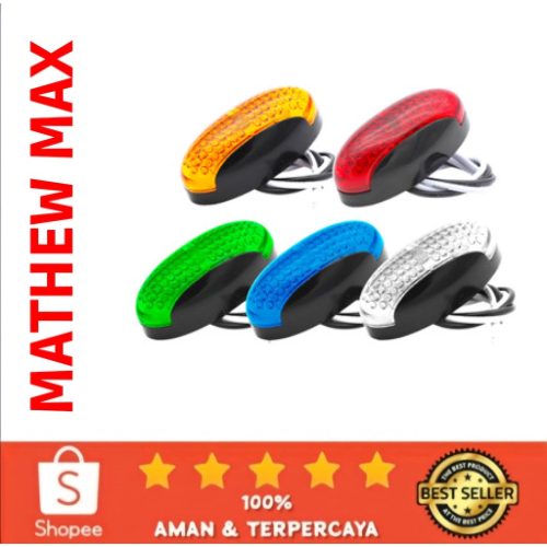 Lampu Bak Truk Model Ulat Bulu Oval Kecil 24Volt