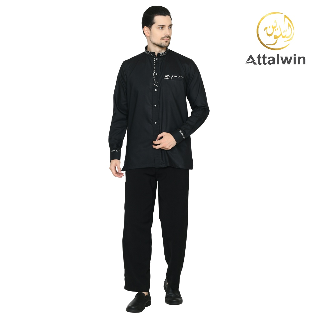 Attalwin - Kemeja Koko Pria Atasan Tangan Panjang KD039
