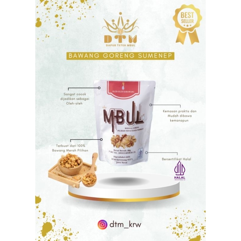 

Bawang goreng MBUL RASA ASIN 100% Bawang Sumenep ASLI