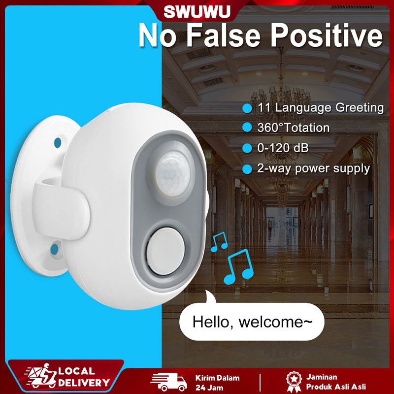 Selamat Datang Bel Bel Alarm Bel Pintu Otomatis Toko Rumah Restoran Hotel Hotel Sensor Gerak Inframe